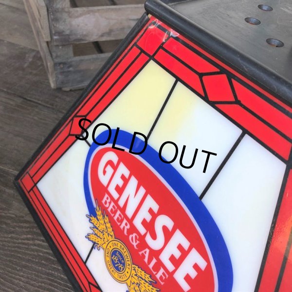画像9: Vintage Genesee Beer Square Hanging Bar Light (J401) (9)