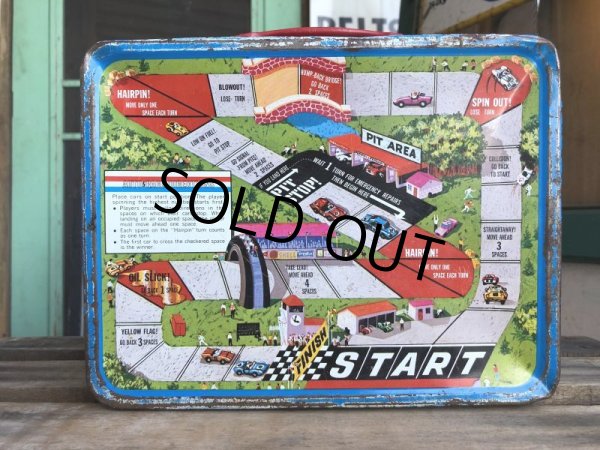 画像2: 60s Vintage Lunch Box Auto Race Magnetic Game Kit (J404) (2)