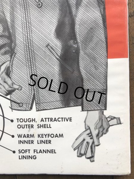 画像5: Vintage KEY Work Insulated Jackets Cardboard Advertising Sign (J413) (5)