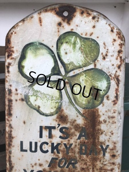 画像4:  50s Vintage Quaker State Motor Oil Metal Thermometer (J334)   (4)