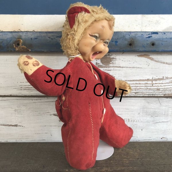 画像2: Vintage Rubber Face Doll Sleepy Kitty Cat (J421) (2)