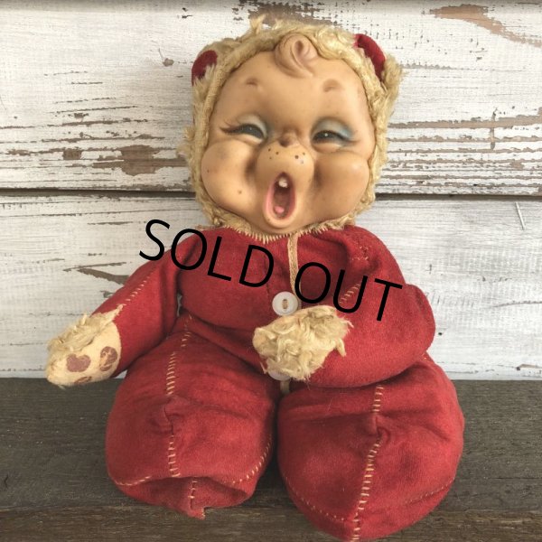 画像4: Vintage Rubber Face Doll Sleepy Kitty Cat (J421) (4)