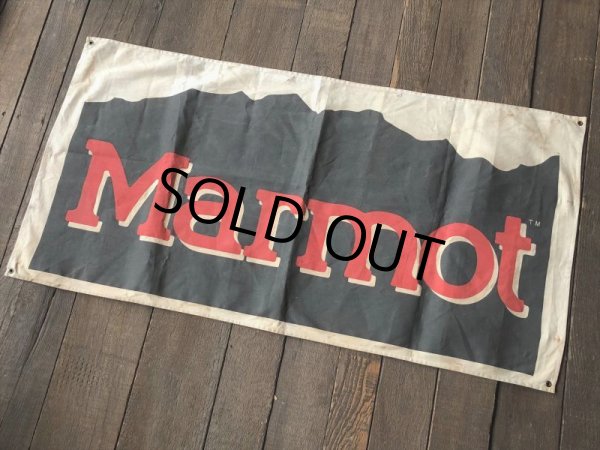 画像2: Vintage Outdoor Marmot Advertising Banner Sign (J419) (2)
