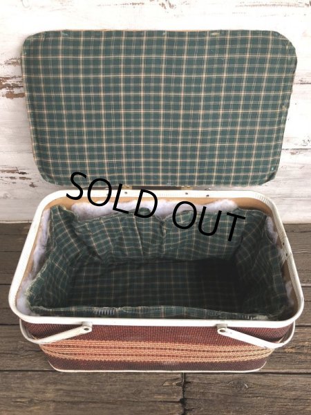 画像5: Vintage Wicker Picnic Basket Red (J441) (5)
