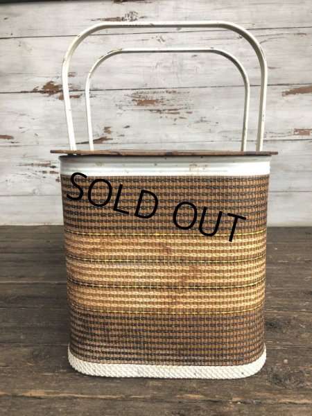 画像2: Vintage Wicker Picnic Basket Brown (J440) (2)
