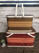 画像10: Vintage Wicker Picnic Basket Red (J441) (10)