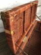 画像8: Vintage Wicker Trunk Chest Basket Large Size (J439) (8)