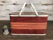 画像1: Vintage Wicker Picnic Basket Red (J441) (1)