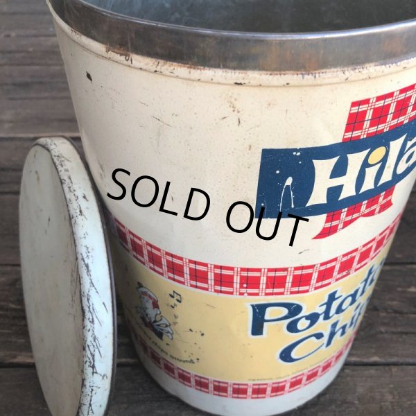 画像9: Vintage Hiland Potatochip Tin Can (J453) (9)
