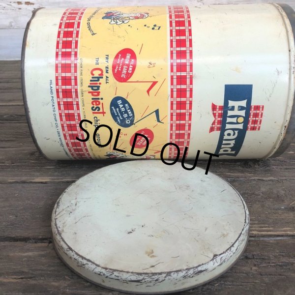 画像8: Vintage Hiland Potatochip Tin Can (J453) (8)