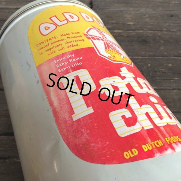 画像6: Vintage Old Dutch Potatochips Tin Can (J455) (6)