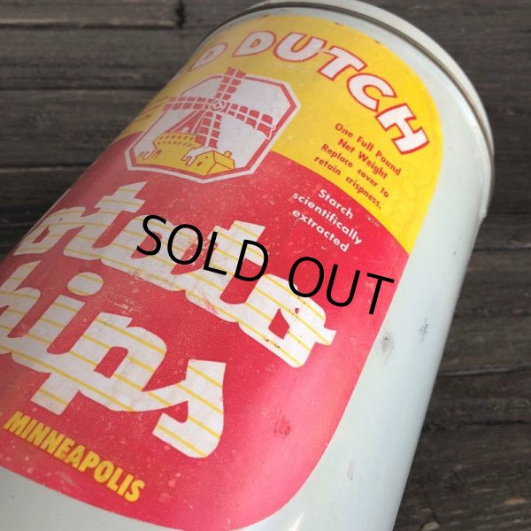 画像5: Vintage Old Dutch Potatochips Tin Can (J455) (5)