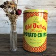画像1: Vintage Old Dutch Potatochips Tin Can (J454) (1)