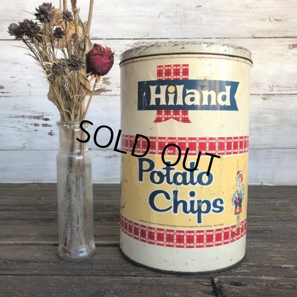 画像1: Vintage Hiland Potatochip Tin Can (J453) (1)