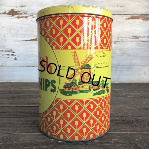 画像4: Vintage Old Dutch Potatochips Tin Can (J454) (4)