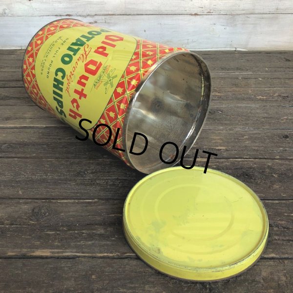 画像8: Vintage Old Dutch Potatochips Tin Can (J454) (8)
