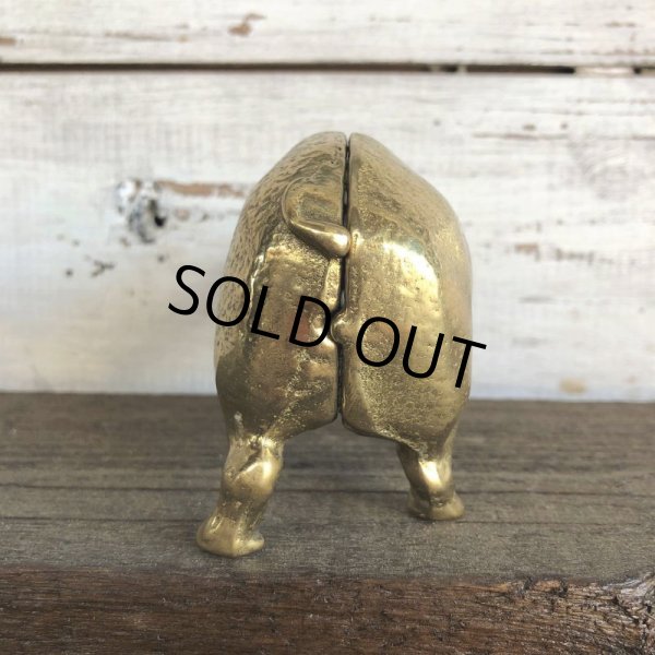 画像2: Vintage Brass Pig Piggy Bank (J467) (2)