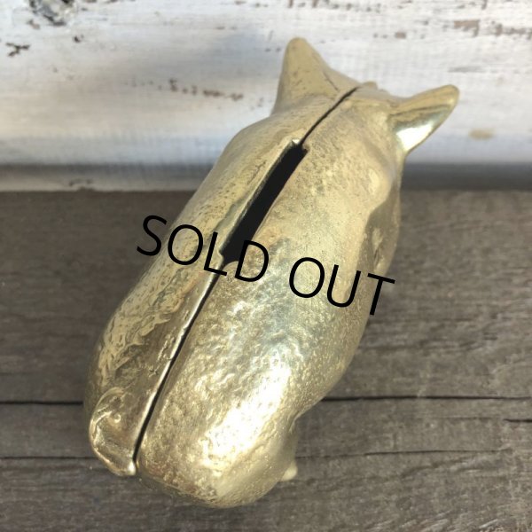 画像9: Vintage Brass Pig Piggy Bank (J467) (9)