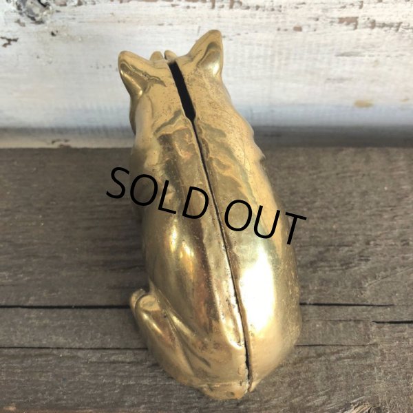 画像9: Vintage Valleau Solid Brass Pig Piggy Bank (J466) (9)