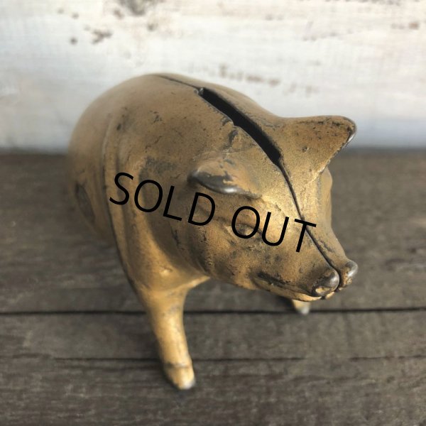 画像8: Vintage ACW Cast Iron Pig  Piggy Bank (J464) (8)