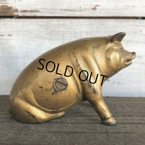 画像2: Vintage ACW Cast Iron Pig  Piggy Bank (J464) (2)