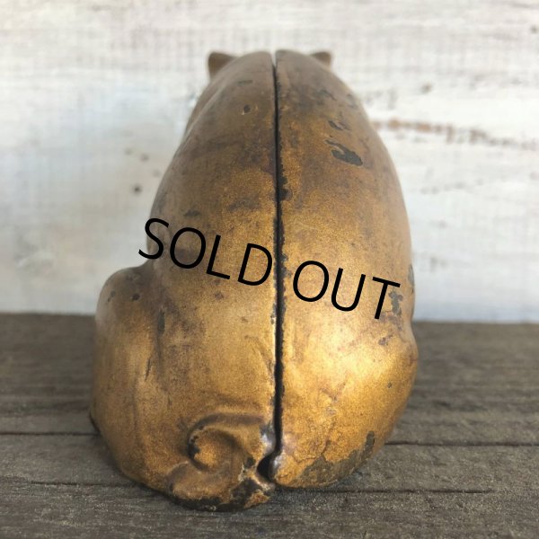 画像4: Vintage ACW Cast Iron Pig  Piggy Bank (J465) (4)