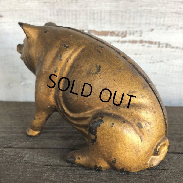 画像5: Vintage ACW Cast Iron Pig  Piggy Bank (J465) (5)
