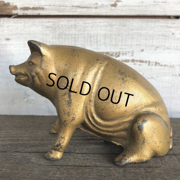 画像5: Vintage ACW Cast Iron Pig  Piggy Bank (J464) (5)