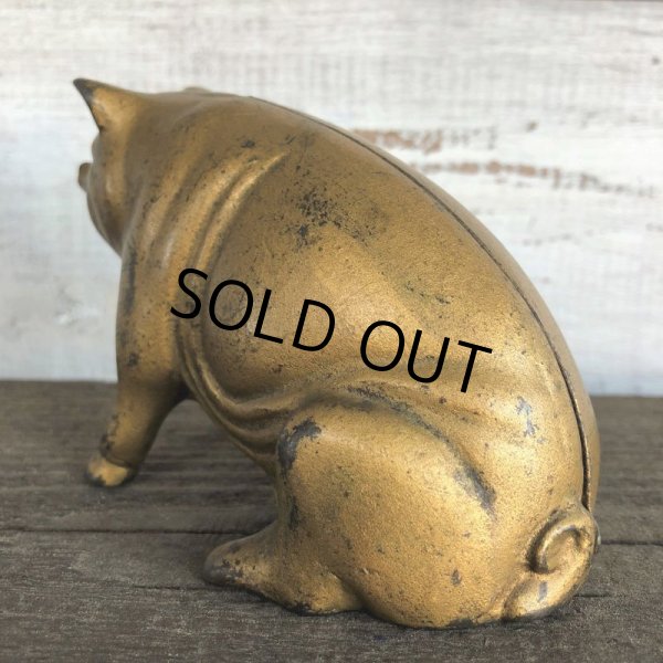 画像4: Vintage ACW Cast Iron Pig  Piggy Bank (J464) (4)