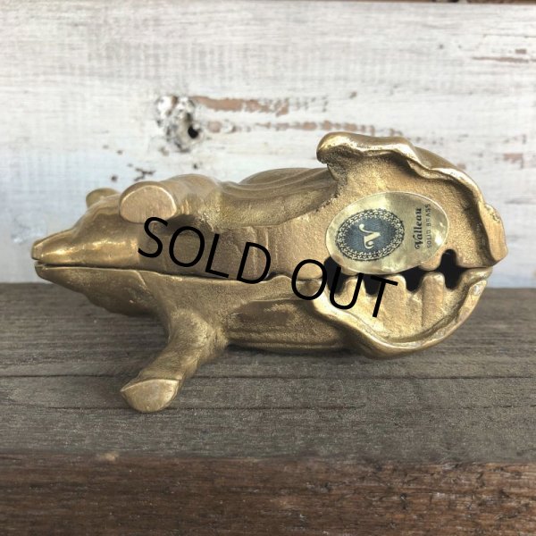 画像8: Vintage Valleau Solid Brass Pig Piggy Bank (J466) (8)
