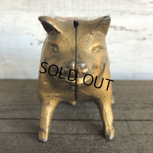 画像7: Vintage ACW Cast Iron Pig  Piggy Bank (J464) (7)