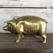 画像4: Vintage Brass Pig Piggy Bank (J467) (4)