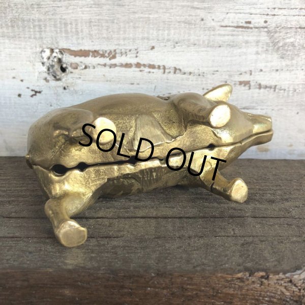 画像10: Vintage Brass Pig Piggy Bank (J467) (10)