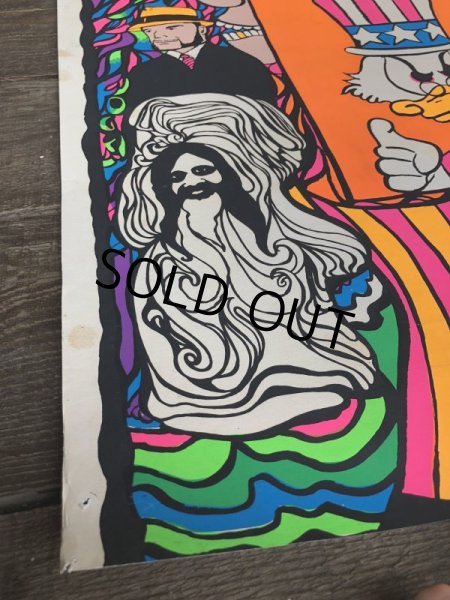 画像2: 60s Vintage Beatles The Gang Dan Shupe Black Light Poster (J684) (2)