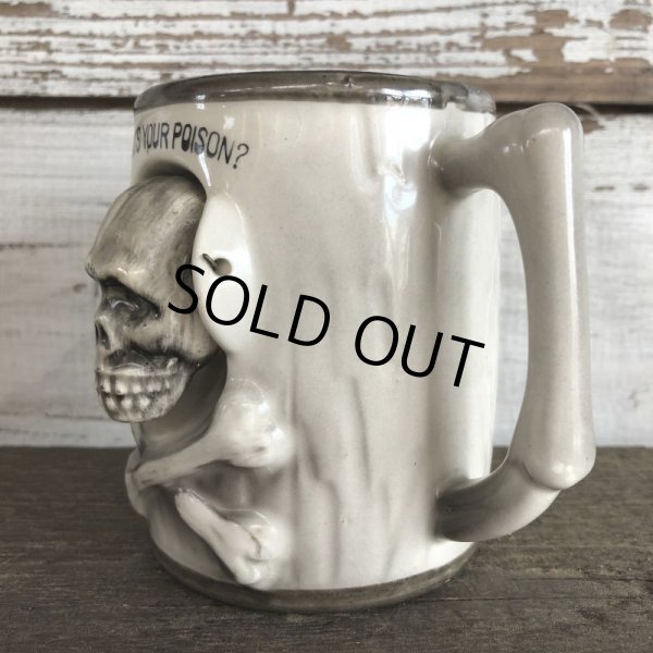 画像2: Vinatge Skull Mug WHAT'S YOUR POISON! (J680) (2)