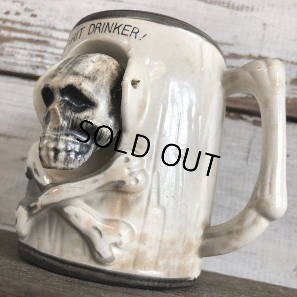 画像10: Vinatge Skull Mug SPIRIT DRINKER! (J679) (10)