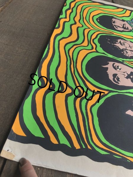 画像3: 60s Vintage Beatles The Gang Dan Shupe Black Light Poster (J684) (3)