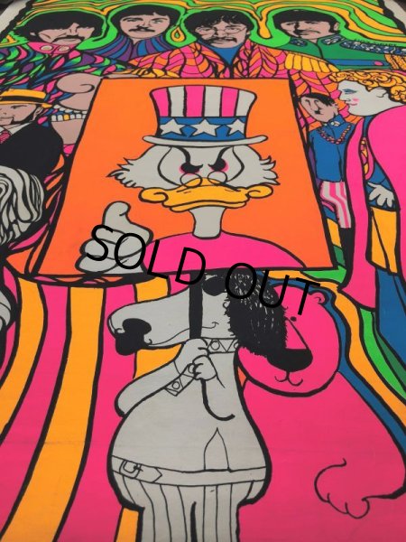 画像10: 60s Vintage Beatles The Gang Dan Shupe Black Light Poster (J684) (10)