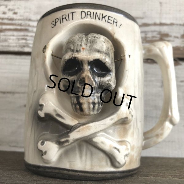 画像8: Vinatge Skull Mug SPIRIT DRINKER! (J679) (8)