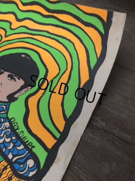 画像4: 60s Vintage Beatles The Gang Dan Shupe Black Light Poster (J684) (4)