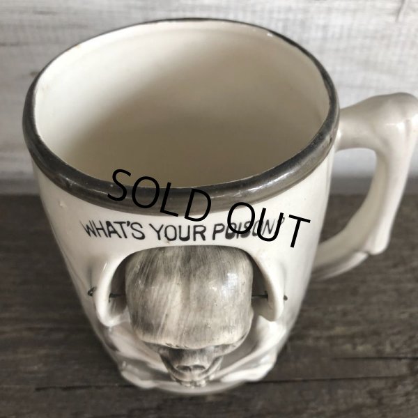 画像7: Vinatge Skull Mug WHAT'S YOUR POISON! (J680) (7)