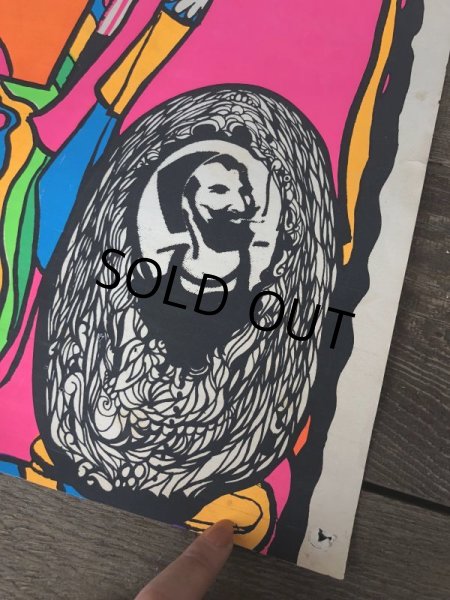 画像5: 60s Vintage Beatles The Gang Dan Shupe Black Light Poster (J684) (5)