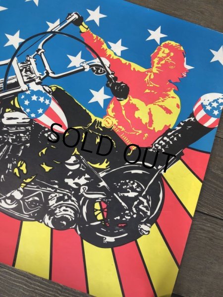 画像11: 60s Vintage Easy Rider Peter Fonda Super Cycle Psychedelic Black light Poster (J685) (11)
