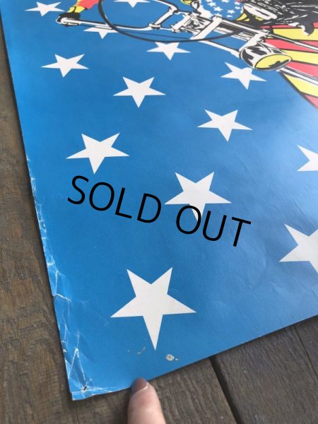 画像5: 60s Vintage Easy Rider Peter Fonda Super Cycle Psychedelic Black light Poster (J685) (5)