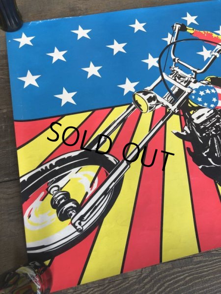 画像10: 60s Vintage Easy Rider Peter Fonda Super Cycle Psychedelic Black light Poster (J685) (10)