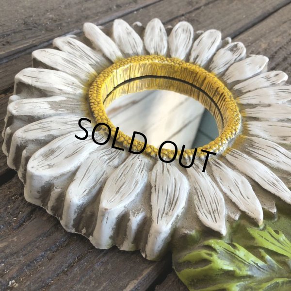 画像6: 70s Vintage Flower Wall Deco Mirror (J690) (6)