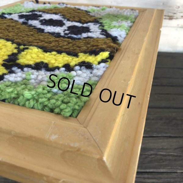 画像4: 70s Vintage Latch Hook Mushrooms Wall Deco (J691) (4)