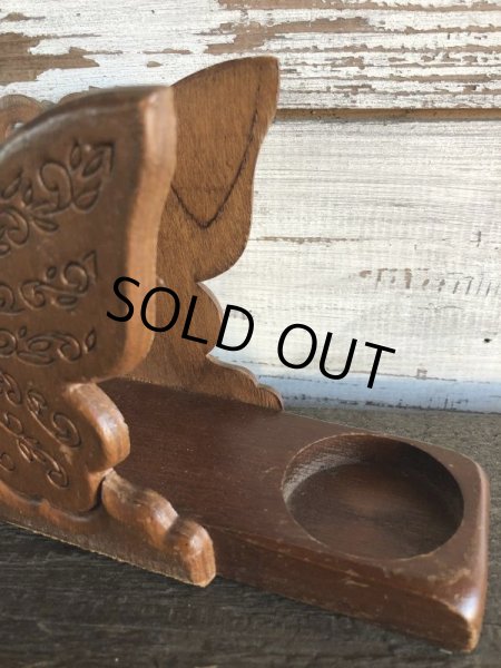画像2: 70s Vintage Butterfly Wooden Holder (J691) (2)