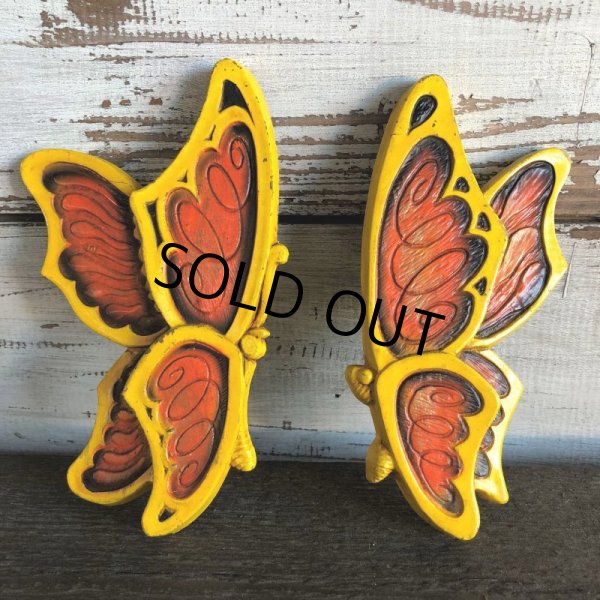 画像1: 70s Vintage Butterfly Wall Deco Set (J688) (1)