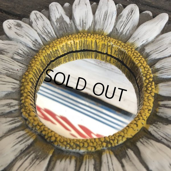 画像7: 70s Vintage Flower Wall Deco Mirror (J690) (7)